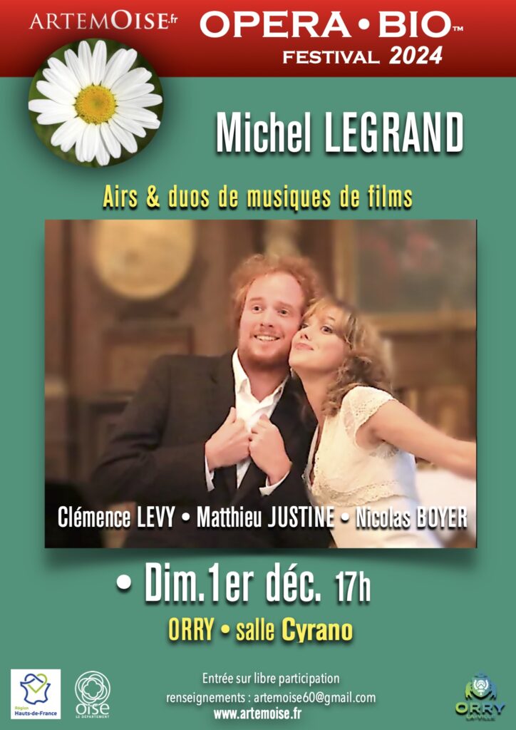 Récital Michel Legrand ; airs et duos - Dimanche 1er décembre